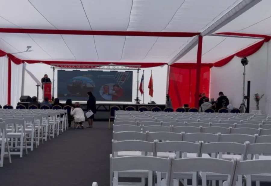 Pantalla LED en una producción corporativa